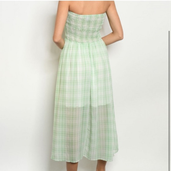 Green Checked Maxi Dress - Picture 2 of 2